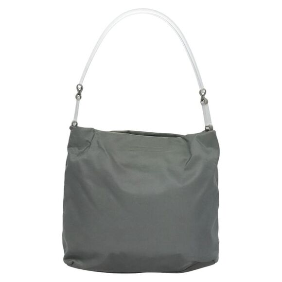 Prada Tessuto Grey Synthetic Shoulder Bag (Pre-Owned) - Picture 2 of 16